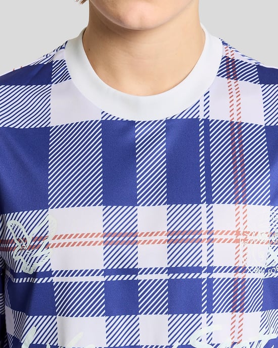 Sportliches Tartan-Karo Fußballshirt - Image 3