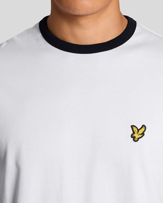 Ringer Baumwolle Rundhalsausschnitt T-Shirt - Image 2