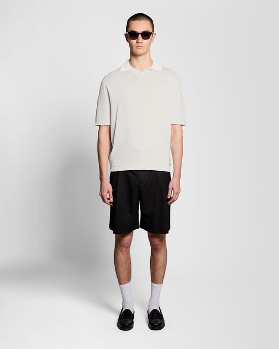 Offenes Kragen Feinstrick Poloshirt - Image 2