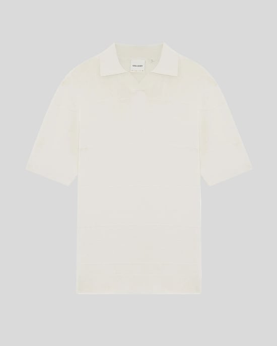 Offenes Kragen Feinstrick Poloshirt - Image 5