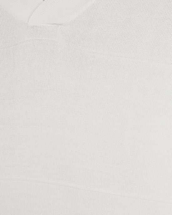 Offenes Kragen Feinstrick Poloshirt - Image 6