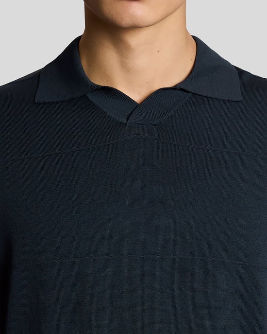 Offenes Kragen Feinstrick Poloshirt - Image 3