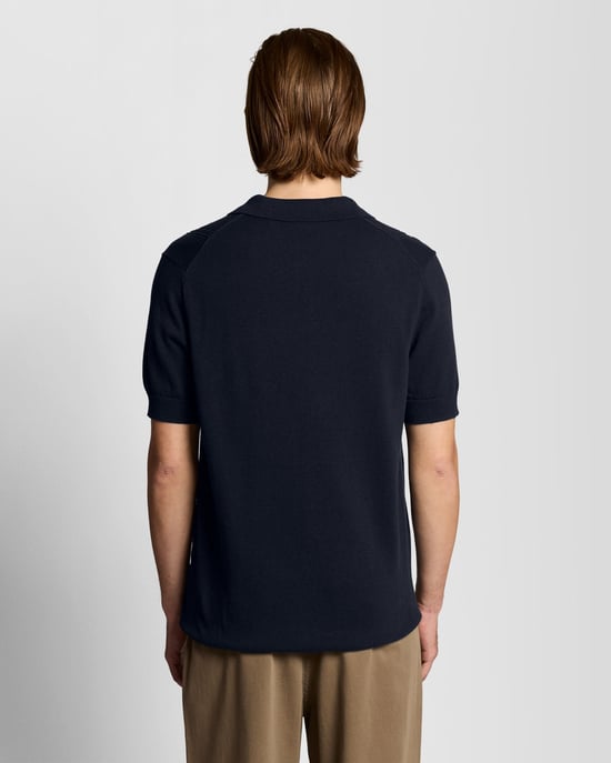 Offene Kragen Argyle Strick-Polohemd - Image 4