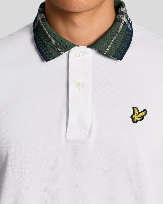Tartan-Kragen Polo-Shirt - Image 3