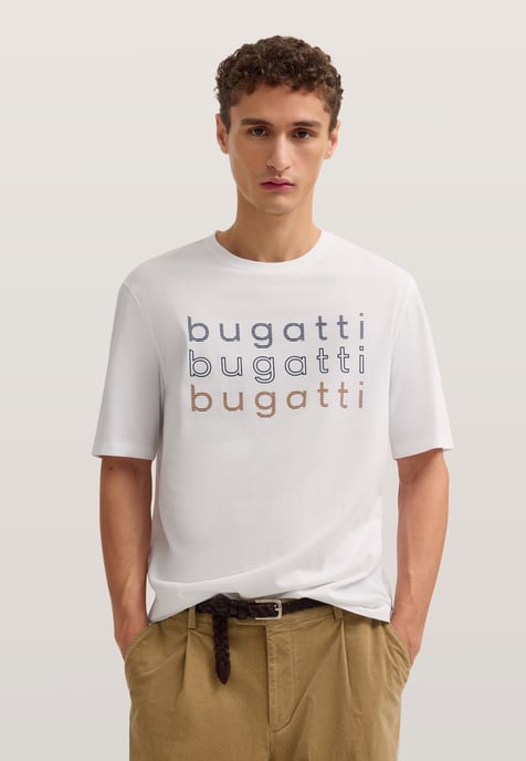 Bugatti Herren T-Shirt mit einem bugatti-Print - Image 1