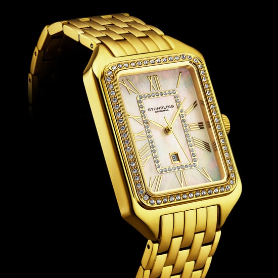 Montre Stührling Lustra 4061 rectangulaire à quartz avec cristaux, 32 mm - Image 5