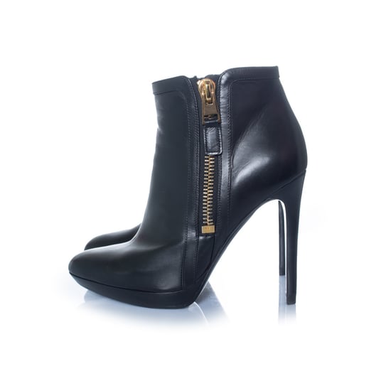 Tom Ford, schwarze Leder Plateauschuh-Stiefeletten - Image 2