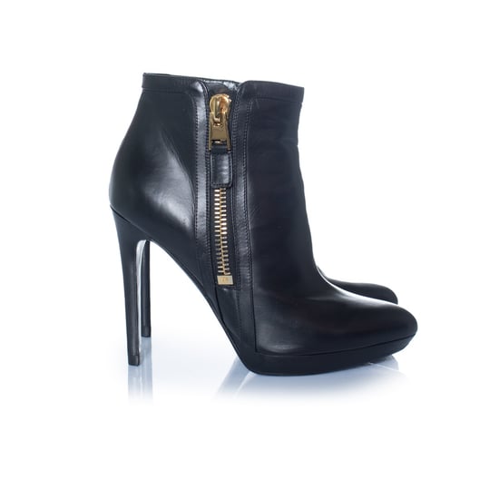 Tom Ford, schwarze Leder Plateauschuh-Stiefeletten - Image 4