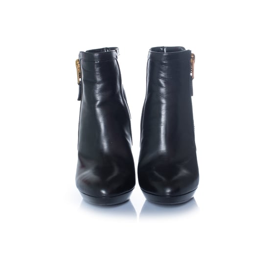 Tom Ford, schwarze Leder Plateauschuh-Stiefeletten - Image 5