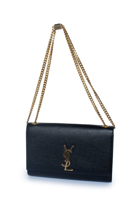 Saint Laurent, Schultertasche Medium Kate in Schwarz - Image 3