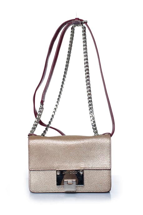 Jimmy Choo, Rebel Umhängetasche aus rosafarbenem Leder - Image 2