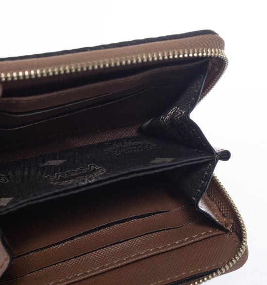 MCM, braune Reißverschluss-Geldbörse im Monogramm - Image 5
