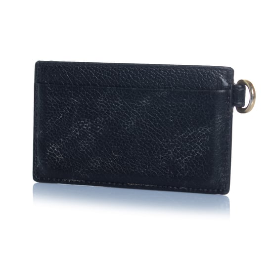 Balenciaga, schwarzes Leder Kartenetui mit Schlüsselring - Image 2