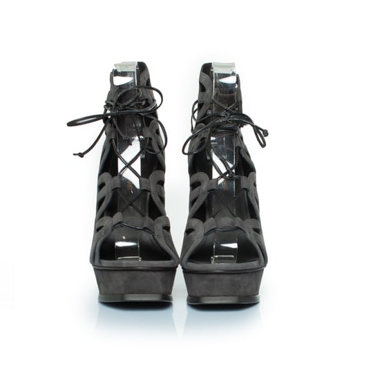Saint Laurent, Wildleder Schnür-Tribute 16 Pumps - Image 5