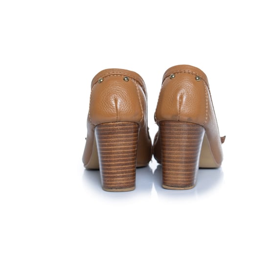 Chloe, braune Leder Slipper-Pumps - Image 3