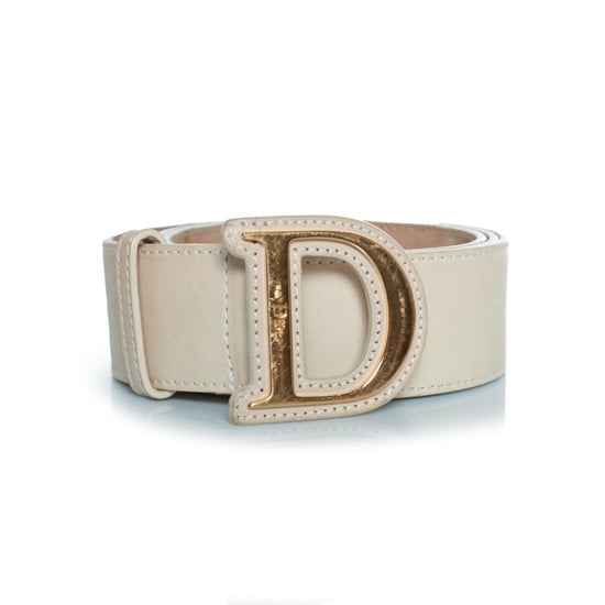 Dior, Gürtel mit goldener Schnalle D aus beigem Leder - Image 2
