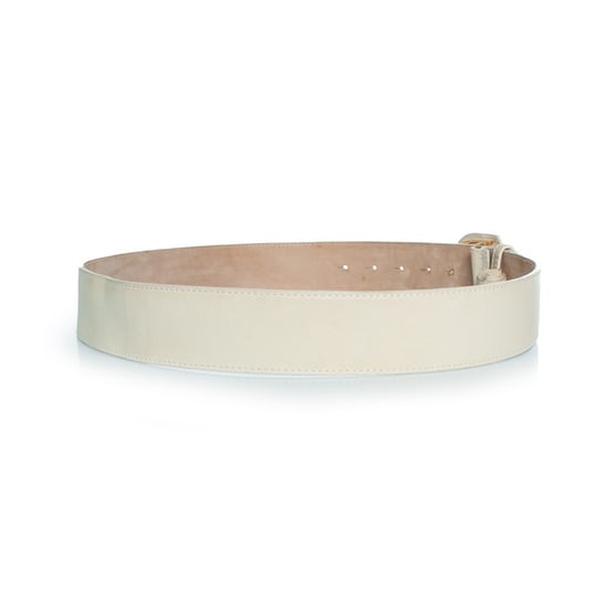 Dior, Gürtel mit goldener Schnalle D aus beigem Leder - Image 4