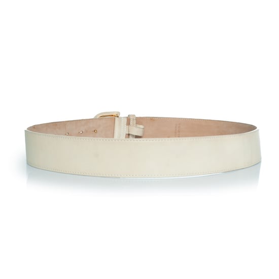 Dior, Gürtel mit goldener Schnalle D aus beigem Leder - Image 6