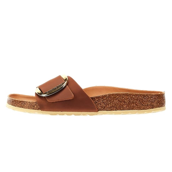 Birkenstock Madrid Große Schnalle Geöltes Leder Damen Cognac Sandalen - Image 5