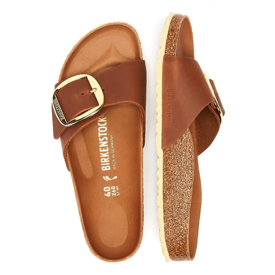 Birkenstock Madrid Große Schnalle Geöltes Leder Damen Cognac Sandalen - Image 6