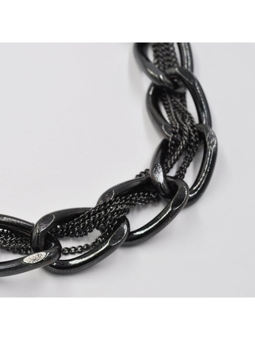 Steuer Modeschmuck Kette schwarze Metall Gliederkette - Image 4