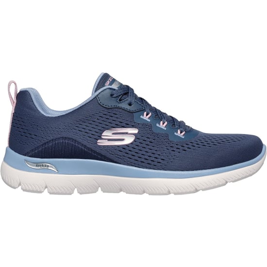 Skechers Arch Fit Summits Polyester Damen Sneakers Navy/Hellblau - Image 2