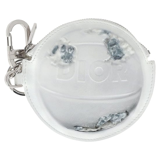 Dior x Daniel Arsham Basketball-Münzetui mit Reißverschluss aus weißem Leder - Image 4