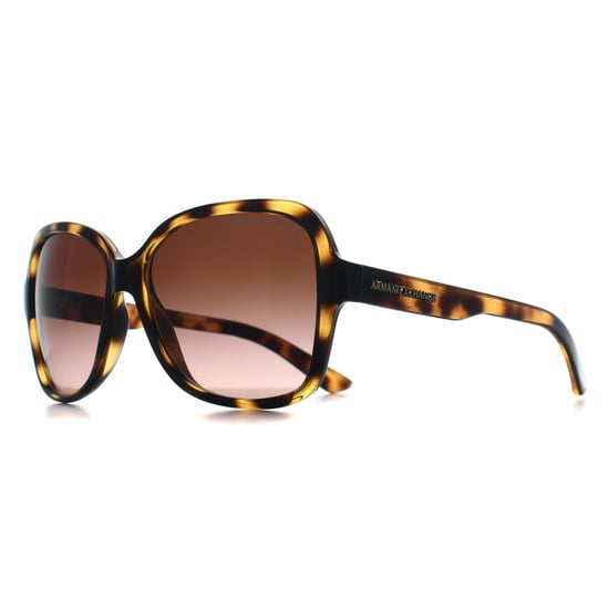 Armani Exchange AX4029S 811713 Glänzende Sonnenbrille in Havanna mit braunem Farbverlauf - Image 3