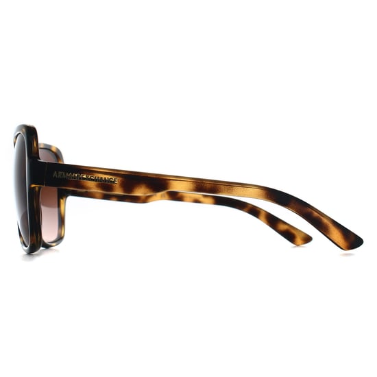 Armani Exchange AX4029S 811713 Glänzende Sonnenbrille in Havanna mit braunem Farbverlauf - Image 4