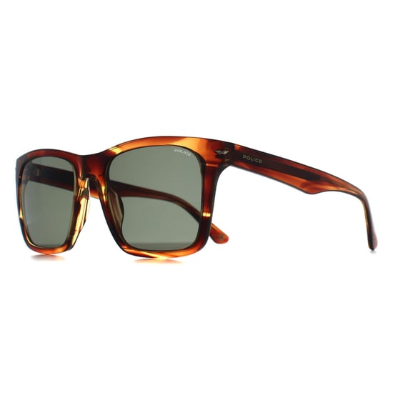 Police SPLN35 Champ 9 09N3 glänzend gestreift braun grün Sonnenbrille - Image 3