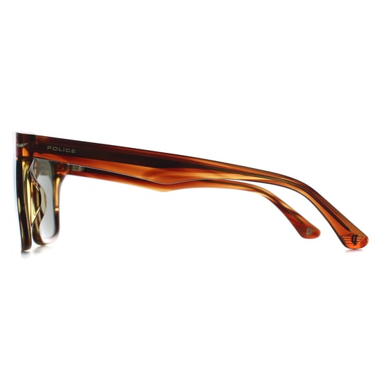 Police SPLN35 Champ 9 09N3 glänzend gestreift braun grün Sonnenbrille - Image 4