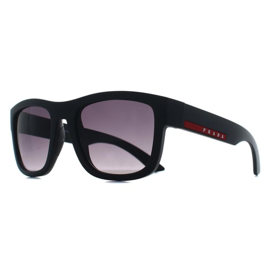 Prada Sport PS01ZS 1BO09U mattschwarze Sonnenbrille mit grauem Farbverlauf - Image 3