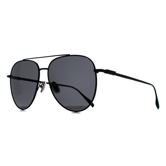 Salvatore Ferragamo SF308S 002 matte schwarze dunkelgraue Sonnenbrille - Image 3