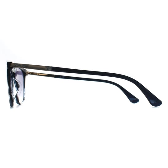Police SPLQ86 Crossroads 5 0GBL glänzend gestreift blau rauchgrau Verlauf Sonnenbrille - Image 4