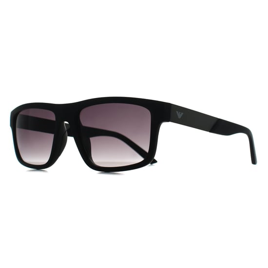 Emporio Armani EA4244U 50018G matte schwarze graue Sonnenbrille mit Farbverlauf - Image 3