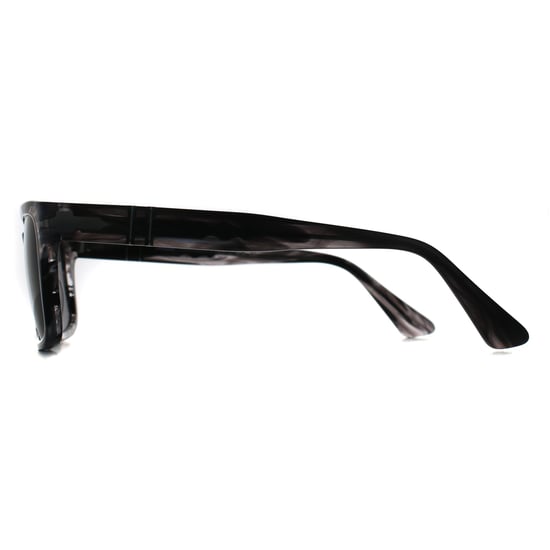 Persol PO3272S 1238B1 gestreifte Sonnenbrille schwarz & grau dunkelgrau - Image 4
