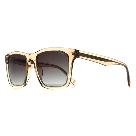 Police SPLN35V Champ 9 0L77 glänzend gelb braun havanna grün Farbverlauf Sonnenbrille - Image 3
