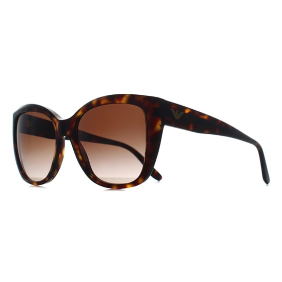 Emporio Armani EA4198 502613 glänzende Sonnenbrille in Havanna mit braunem Farbverlauf - Image 3