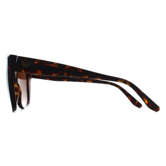 Emporio Armani EA4198 502613 glänzende Sonnenbrille in Havanna mit braunem Farbverlauf - Image 4