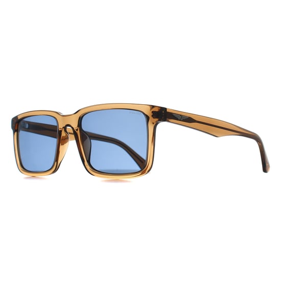 Police SPLP21E Origins Lite 30 805P glänzend transparent hellbraun blau polarisierte Sonnenbrille - Image 3