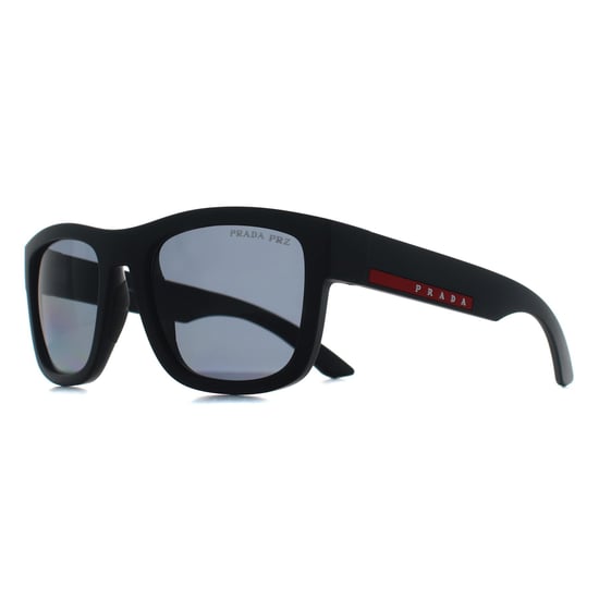 Prada Sport PS01ZS DG002G schwarzer Gummi dunkelgrau polarisierte Sonnenbrille - Image 3
