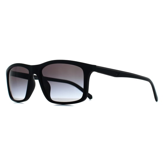 Emporio Armani EA4257U 50018G matte schwarze graue Sonnenbrille mit Farbverlauf - Image 3