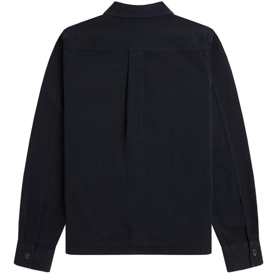 Fred Perry Schlichte Schwarze Twill-hemdjacke - Image 2