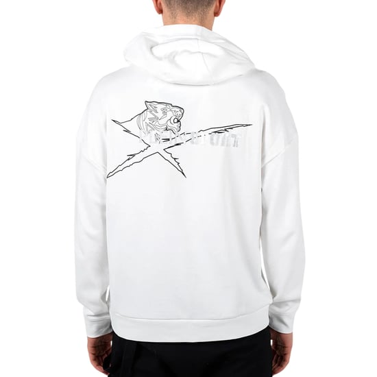 Philipp Plein Sport Block Logo Auf Der Brust Weißer Hoodie - Image 2