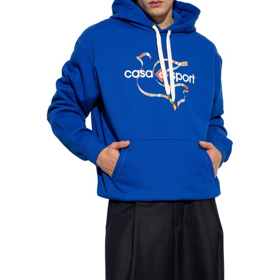 Casablanca Drapeau De Collombes Bedruckter Blauer Kapuzenpullover - Image 3