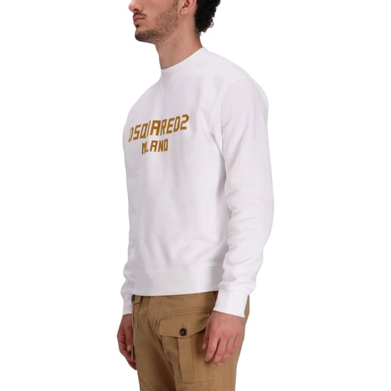Dsquared2 Milano Logo Cool Fit Weißes Sweatshirt - Image 3