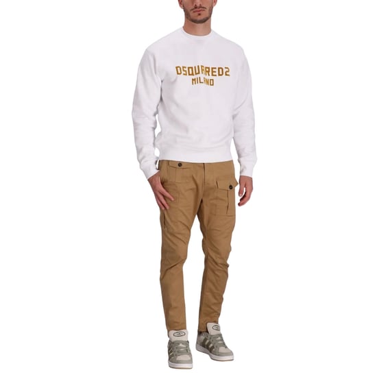 Dsquared2 Milano Logo Cool Fit Weißes Sweatshirt - Image 5