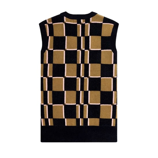 Fred Perry Navy Glitch Chequerboard Shaded Stone Stricktank - Image 2