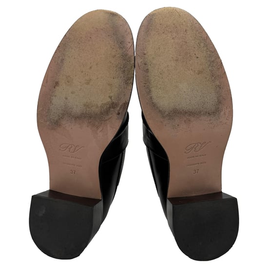 Roger Vivier Viv' Rangers Slipper mit Schnallenabsatz aus schwarzem Leder - Image 5