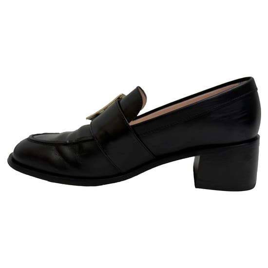 Roger Vivier Viv' Rangers Slipper mit Schnallenabsatz aus schwarzem Leder - Image 6